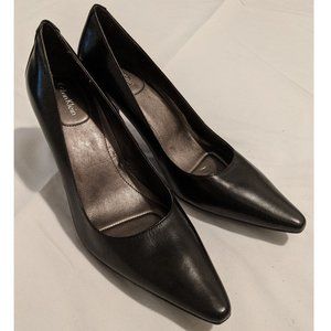 Calvin Klein Black Leather Heels